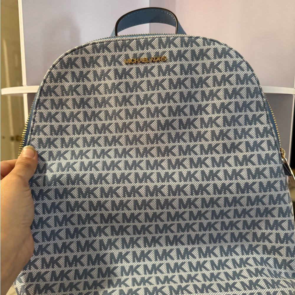 Michael Kors Monogram Blue Backpack - image 2